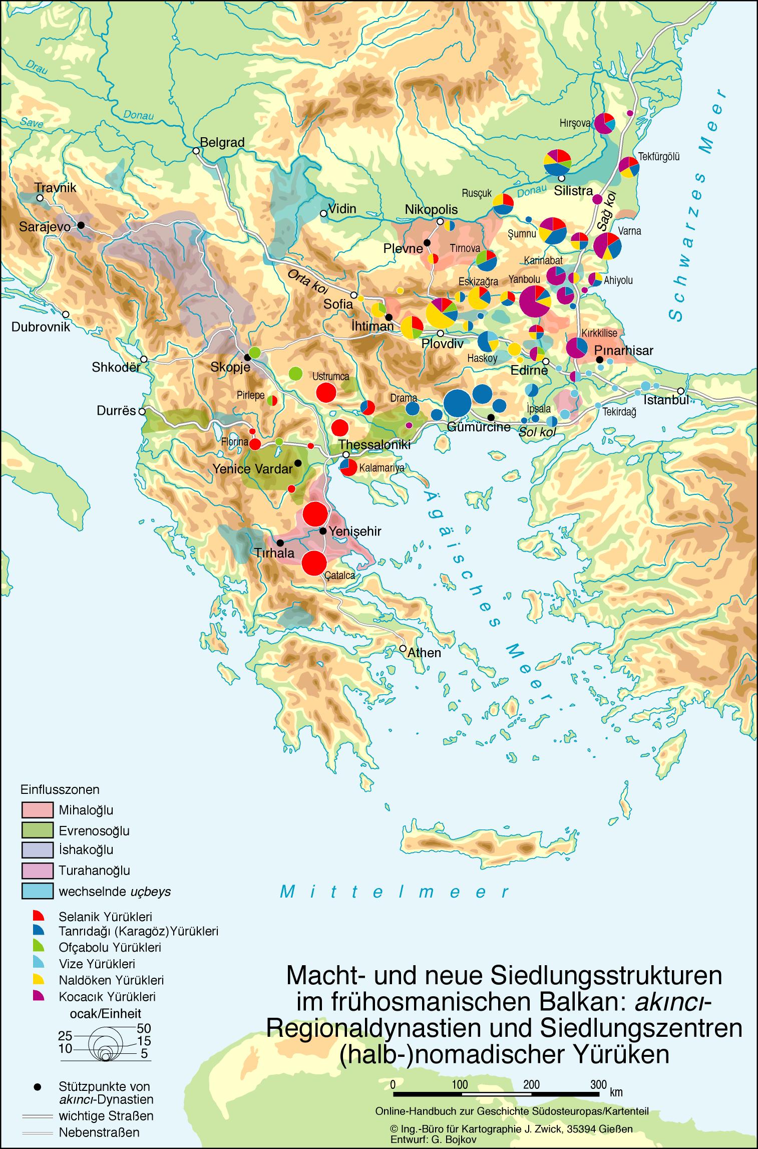Macht- und neue Siedlungsstrukturen im frühosmanischen Balkan: akıncı-Regionaldynastien und Siedlungszentren (halb-)nomadischer Yürüken